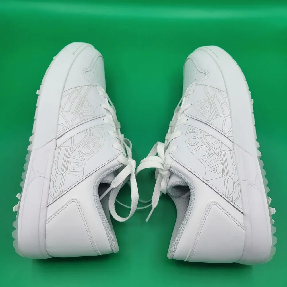 Jordan Retro 1 Lows White Pure Platinum Golf Shoes Mens Size 9.5